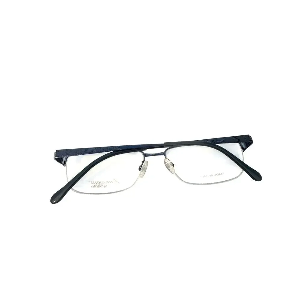 NEW Emozioni EM 4405 05BR Blue half rim rectangle glasses